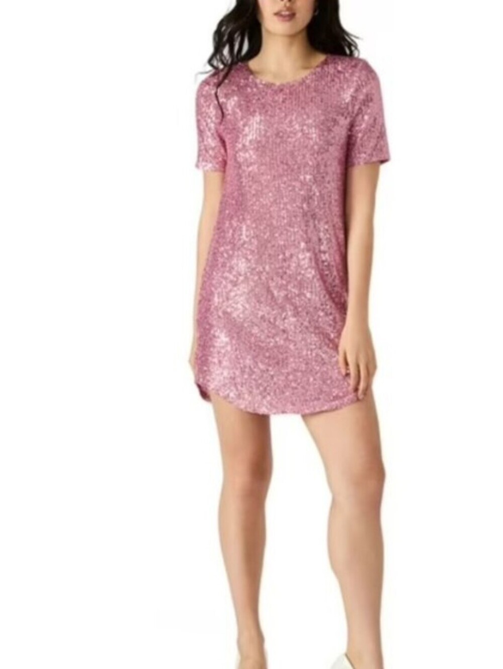Betsey Johnson Medium Pink Sequin Mini Dress